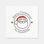 Cute Christmas Santa Claus with Red Hat Serviette (Vorderseite)