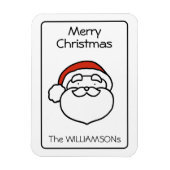 Cute Christmas Santa Clause with Red Hat Magnet (Vertikal)