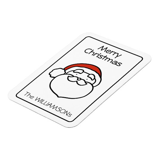 Cute Christmas Santa Clause with Red Hat Magnet (Linke Seite)