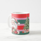 Cute Christmas Santa Snowman Tree Kaffeetasse (Vorderseite Links)