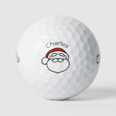 Cute Christmas Santa with Red Hat Golfball (Vorderseite)