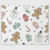 Cute Christmas Seamless Pattern Wrapping Paper – G Geschenkpapier (Flach)