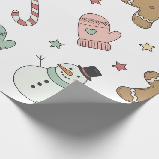 Cute Christmas Seamless Pattern Wrapping Paper – G Geschenkpapier (Ecke)