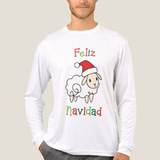 Cute Christmas Sheep – Feliz Navidad Tri-Blend Shirt
