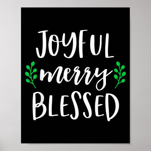 Cute Christmas Shirt For Women Girls Joyful Merry Poster (Vorne)