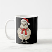 Cute Christmas Silkie Chicken Santa Farm Animal Kaffeetasse (Links)