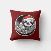 Cute Christmas Sloth Pillow Kissen (Vorderseite)