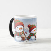 Cute Christmas Snowman Coffee Mug Winter HolidaMug Verwandlungstasse (Vorderseite Links)