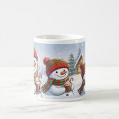 Cute Christmas Snowman Coffee Mug Winter HolidaMug Verwandlungstasse (Mittel)