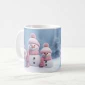 Cute Christmas Snowman Mug | Cozy Winter Mug  Kaffeetasse (Vorderseite Links)