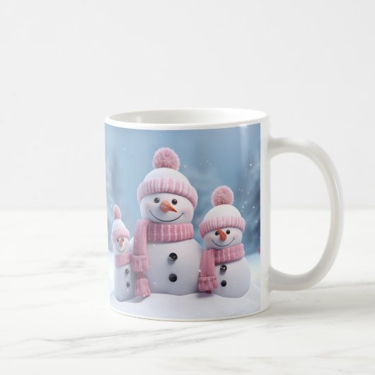 Cute Christmas Snowman Mug | Cozy Winter Mug  Kaffeetasse (Rechts)