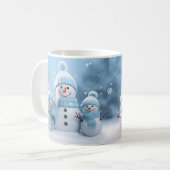 Cute Christmas Snowman Mug | Cozy Winter Mug Kaffeetasse (Vorderseite Links)