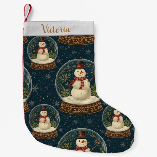 Cute Christmas Snowman Stocking Kleiner Weihnachtsstrumpf (Vorderseite)