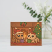 Cute Christmas Spider Feiertagspostkarte (Stehend Vorderseite)