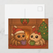Cute Christmas Spider Feiertagspostkarte (Vorne/Hinten)