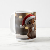 Cute Christmas Squirrel Holiday Mug Kaffeetasse (Vorderseite Links)