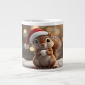 Cute Christmas Squirrel Specialty Mug Jumbo-Tasse (Vorderseite)