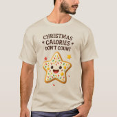 Cute Christmas Star Cookie Sticker T-Shirt (Vorderseite)