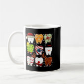 Cute Christmas Teeth Funny Christmas Dentist Denta Kaffeetasse (Links)