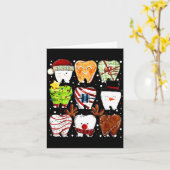 Cute Christmas Teeth Funny Christmas Dentist Denta Karte (Gelbe Blume)