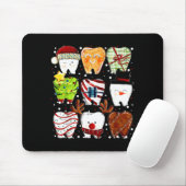 Cute Christmas Teeth Funny Christmas Dentist Denta Mousepad (Mit Mouse)