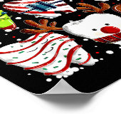 Cute Christmas Teeth Funny Christmas Dentist Denta Poster (Ecke)