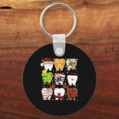 Cute Christmas Teeth Funny Christmas Dentist Denta Schlüsselanhänger (Vorderseite)