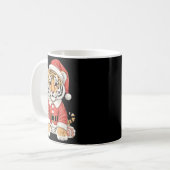 Cute Christmas Tiger Santa Safari Animal  Kaffeetasse (Vorderseite Links)
