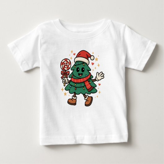 Cute Christmas Tree Kids T-Shirt / Festive Holiday (Vorderseite)