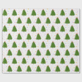 Cute Christmas Tree Pattern Geschenkpapier (Flach)