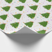 Cute Christmas Tree Pattern Geschenkpapier (Ecke)