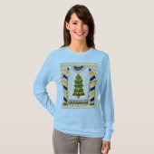 Cute Christmas Tree Ugly Sweater Art on T-Shirt (Vorne ganz)