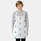 Cute Christmas Trees Pattern Apron Schürze (Getragen)