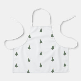 Cute Christmas Trees Pattern Apron Schürze