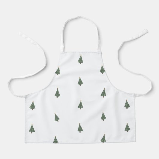Cute Christmas Trees Pattern Apron Schürze (Vorderseite)