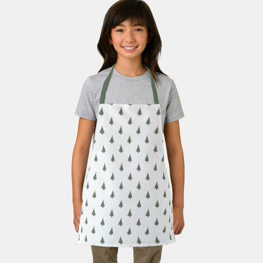 Cute Christmas Trees Pattern Apron Schürze (Insitu)