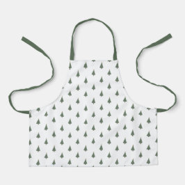 Cute Christmas Trees Pattern Apron Schürze