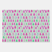 cute christmas trees pattern pastel colours geschenkpapier set (Vorderseite 3)