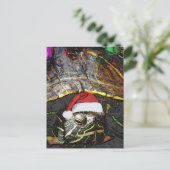 Cute Christmas Turtle Postkarte (Stehend Vorderseite)