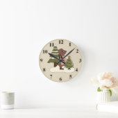 Cute Christmas Wall Clock Runde Wanduhr (Zuhause)