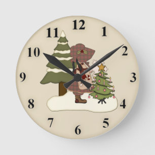 Cute Christmas Wall Clock Runde Wanduhr