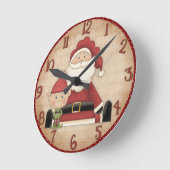 Cute Christmas Wall Clock Runde Wanduhr (Winkel)