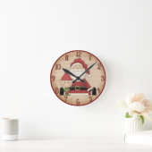 Cute Christmas Wall Clock Runde Wanduhr (Zuhause)
