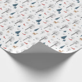 Cute Christmas Winter Animals & Elements Pattern. Geschenkpapier (Ecke)