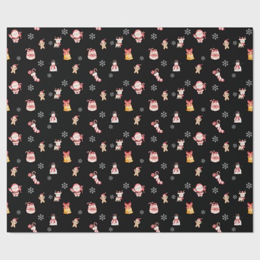Cute Christmas Wrapping Paper Geschenkpapier (Saum)