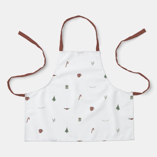 Cute Christmassy Christmas Pattern Apron Schürze (Vorderseite)