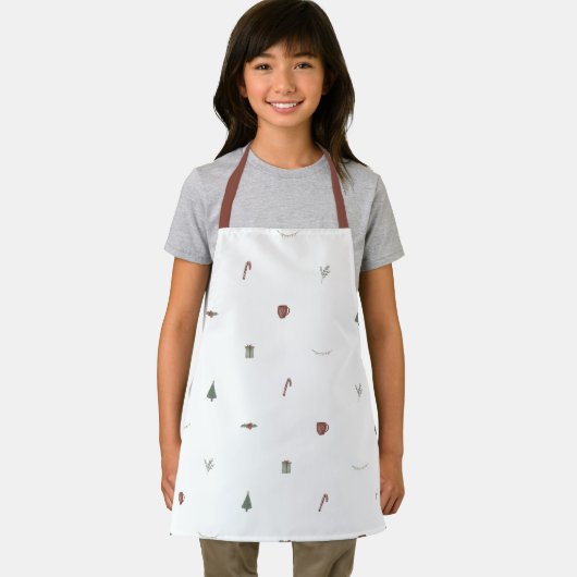 Cute Christmassy Christmas Pattern Apron Schürze (Insitu)