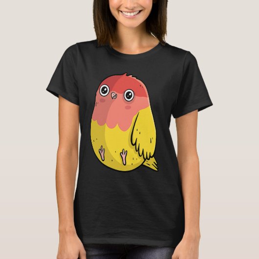 Cute Chubby Lutino Lovebird  For Bird T-Shirt (Vorderseite)