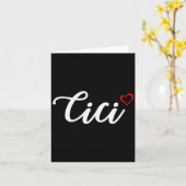 Cute Cici Lover Gift For Women Grandma Christmas Karte (Gelbe Blume)