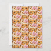 Cute Cinnamon Roll Bun Girl Birthday Party Einladung (Rückseite)